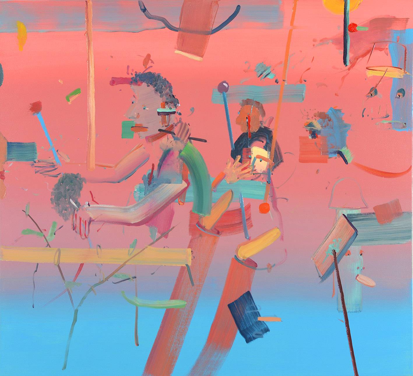 אלון קדם, אדום לכחול, 2015, מתוך הביתן של גלריה פינברג פרוג׳קטס ביריד ARTiת קרדיט צילום_ יחצ