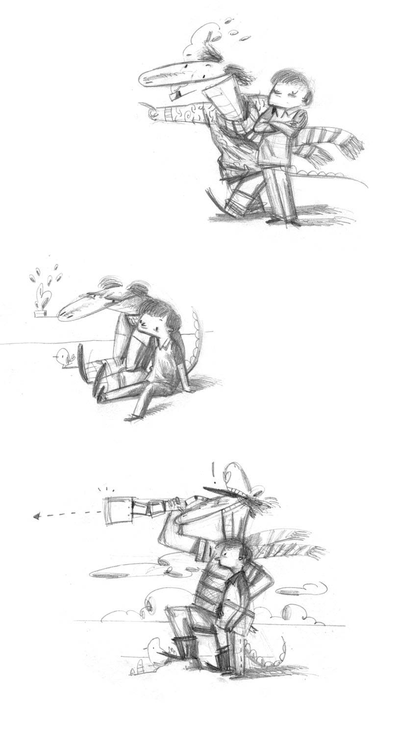 sketches hardil and kid