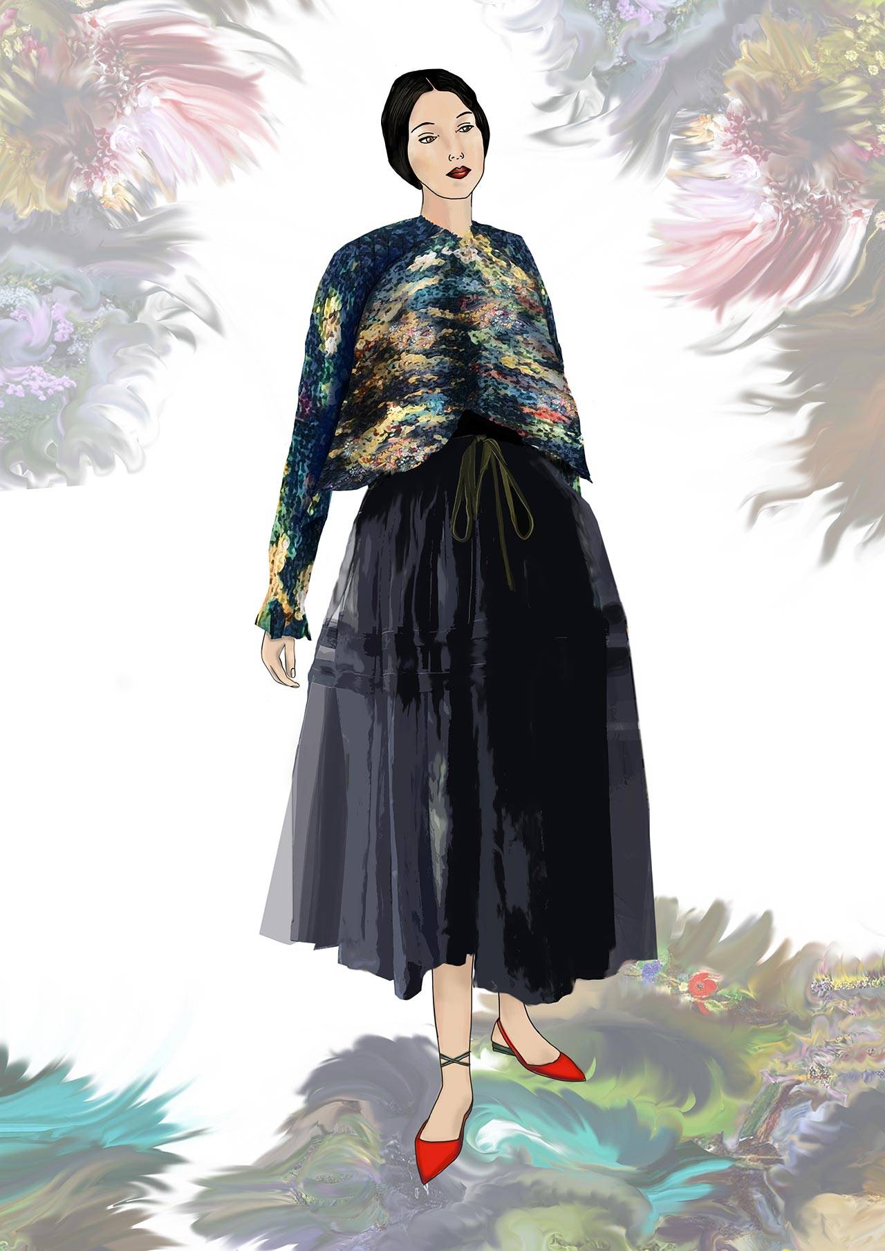 הסקיצה לרקמה של רותם יצחקי