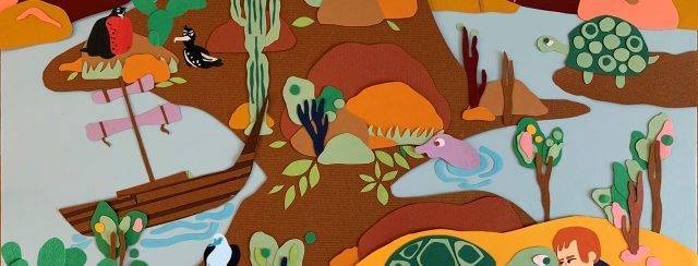 חן לב, דארוין באיי הגלפגוס, 2019, מגזרות נייר