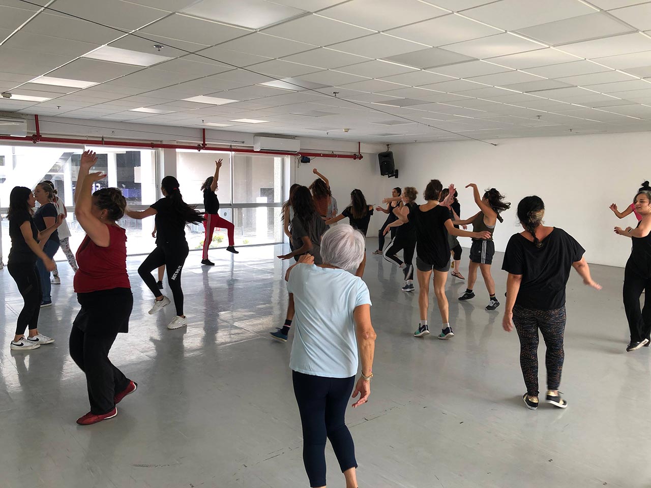 שיעור מתוך הסדנאות המשותפות שהעבירו גודר וגראבלי. צילום: יסמין גודר