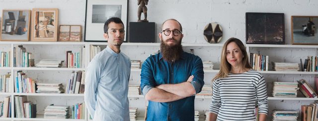 מימין: מור קרן, יונתן קרן, דורון בדוח. צילום: לירון אראל