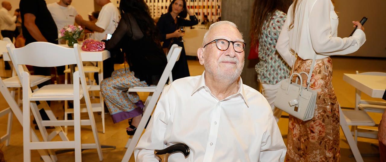 מרק שפס באירוע לכבודו במוזיאון תל אביב. צילום: גיא יחיאלי