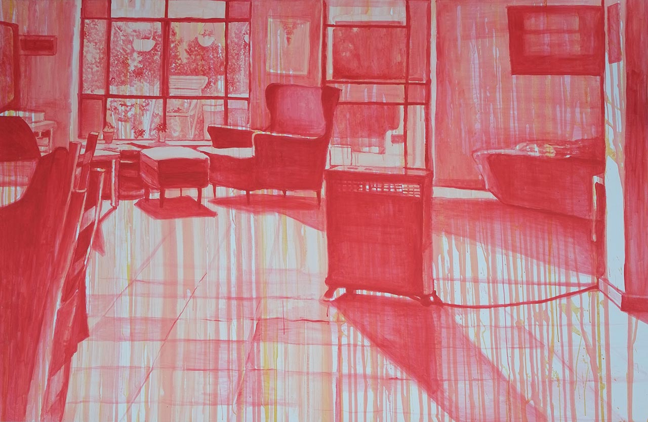 זיוה ילין בגלריה לאמנות במכללת ספיר. צילומים: מ״ל