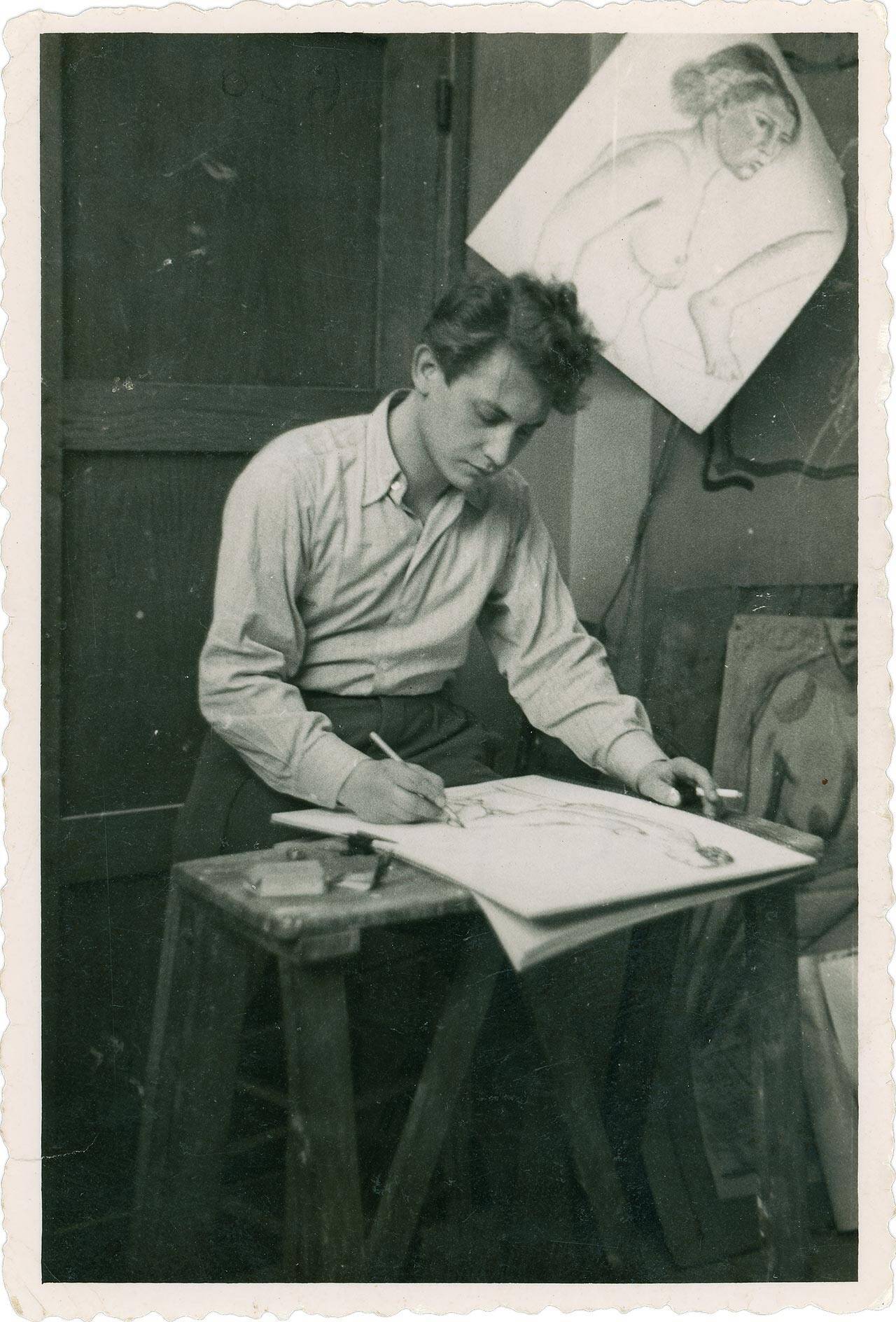 מריאן מצייר,1951. צלם: לא ידוע