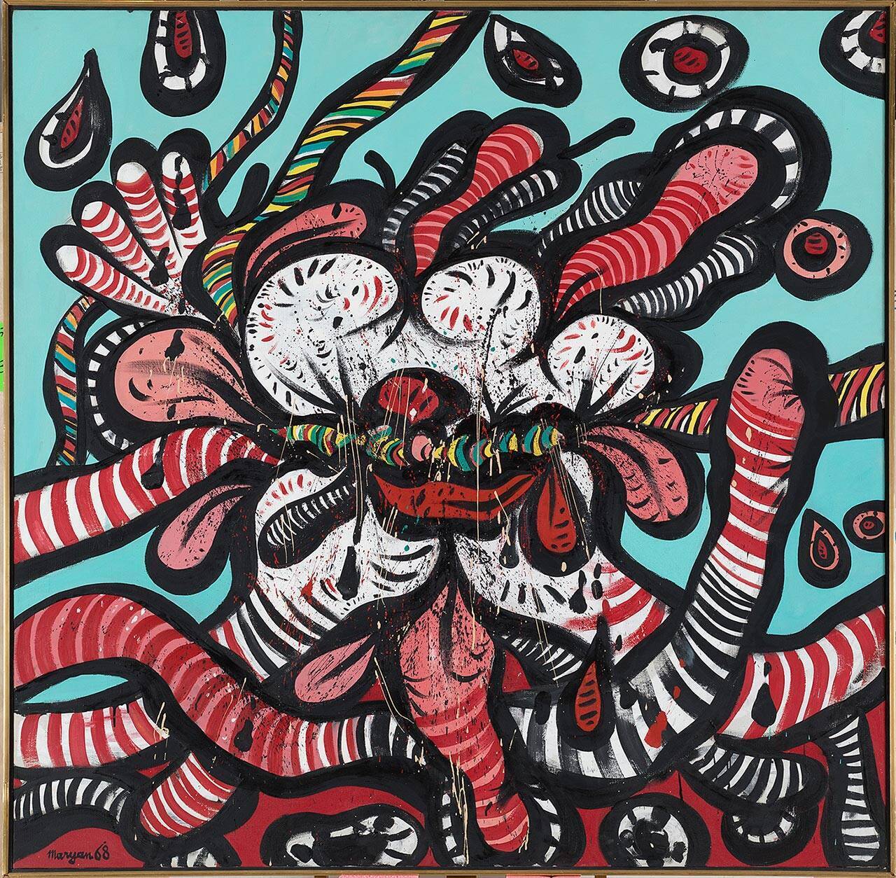 נפש פועלת על רקע כחול, 1968