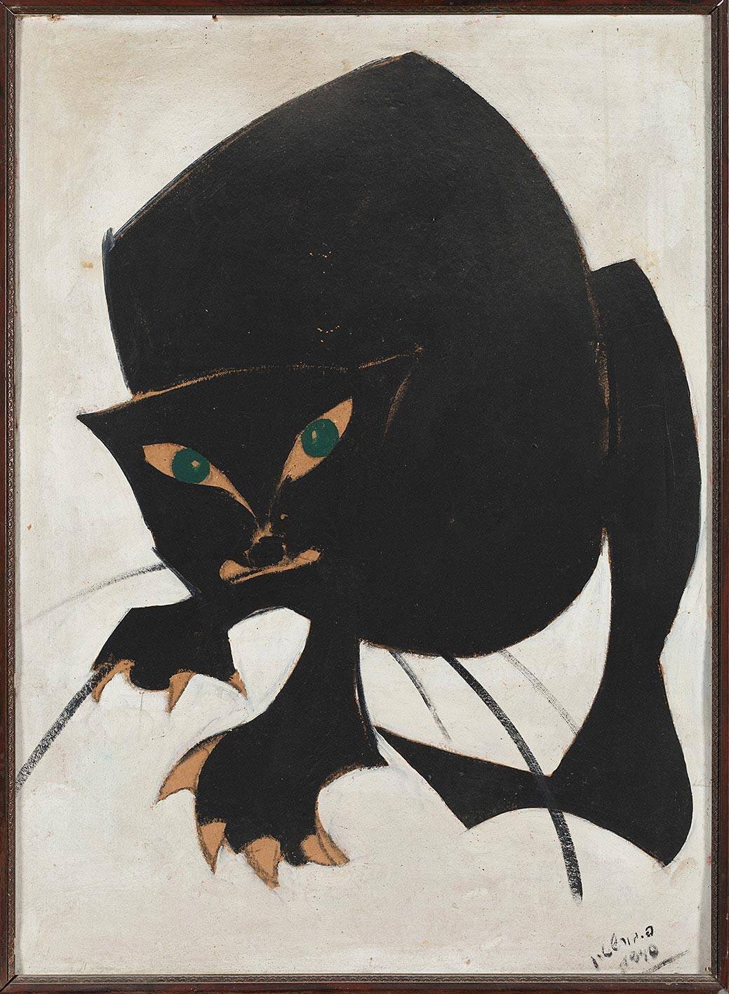 פנחס בורשטין, החתול השחור, 1949 צילום אלעד שריג