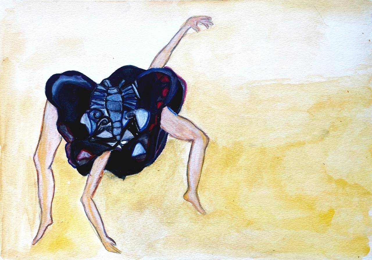 אנה פרח, אגן הירכיים הנודד. צילום: מ״ל