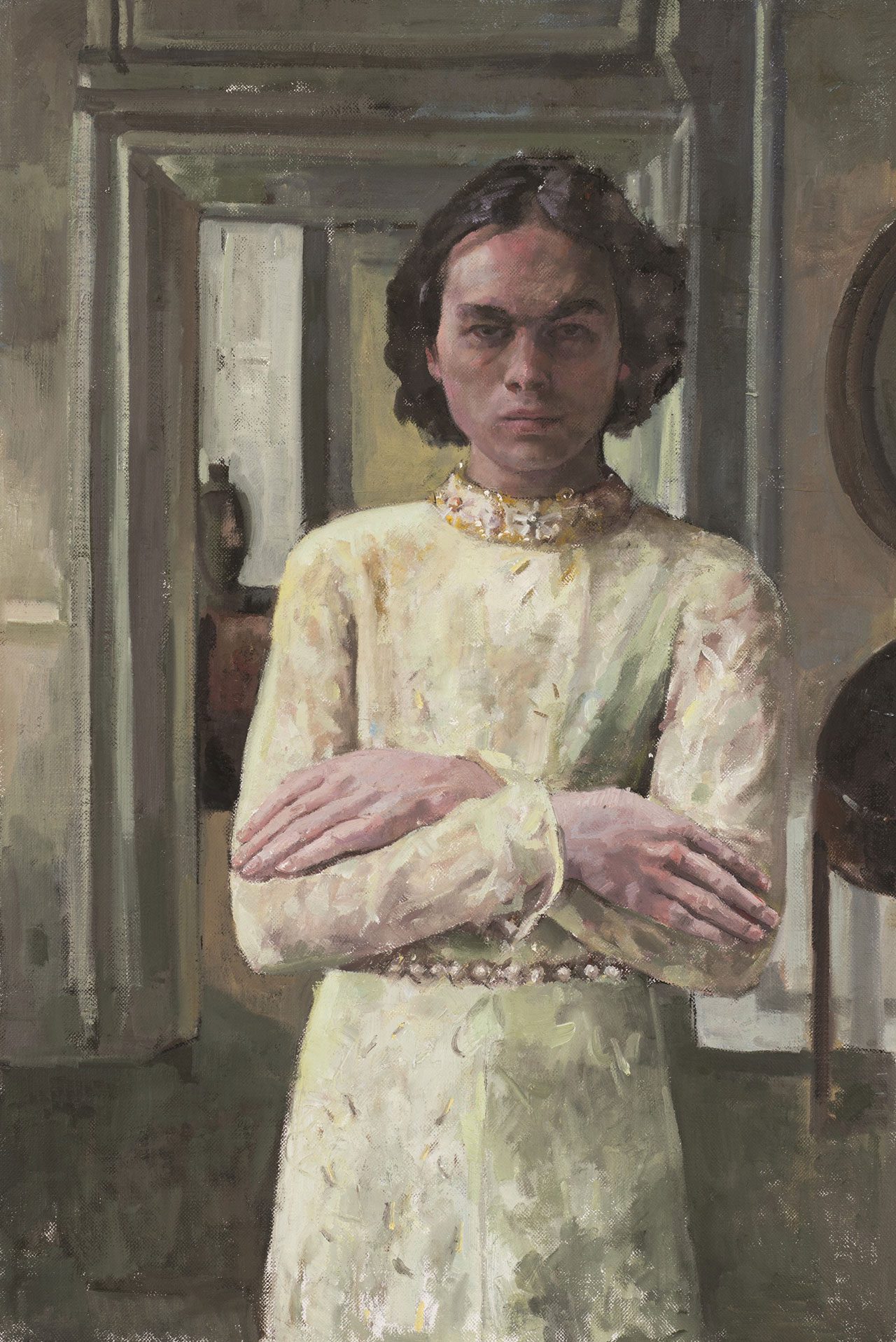 נער עם שמלה צהובה. צילום: אלעד שריג / אוסף מוזיאון תל אביב