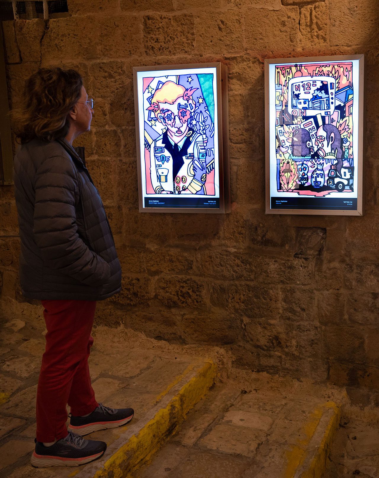 קרן שפילשר, מתוך התערוכה ״עכשיו!״, גלרית קופסאות האור ביפו העתיקה. צילום: חיים יפים ברבלט