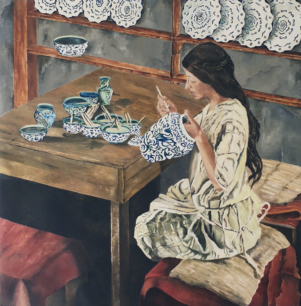 נירוונה אסדי בגלריה באום אל פחם. צילומים: מ״ל