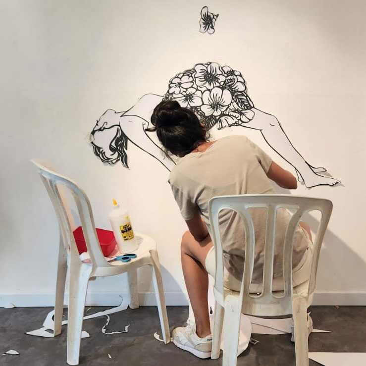 עבודה על התערוכה