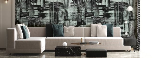 חיפוי קיר בהדפסה דיגיטלית, סטודיו FAF. צילום: מ״ל