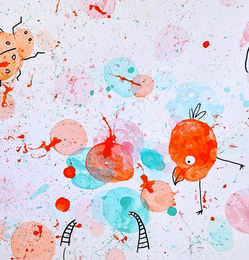 עקבות של בועות במוזיאון ארץ ישראל. צילומים: מ״ל