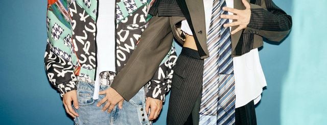 נגה ארז ואורי רוסו בדגמים של אריאל ברקה, מור אלפסי, אווה דגני, גילי בראון. צילום: שי פרנקו