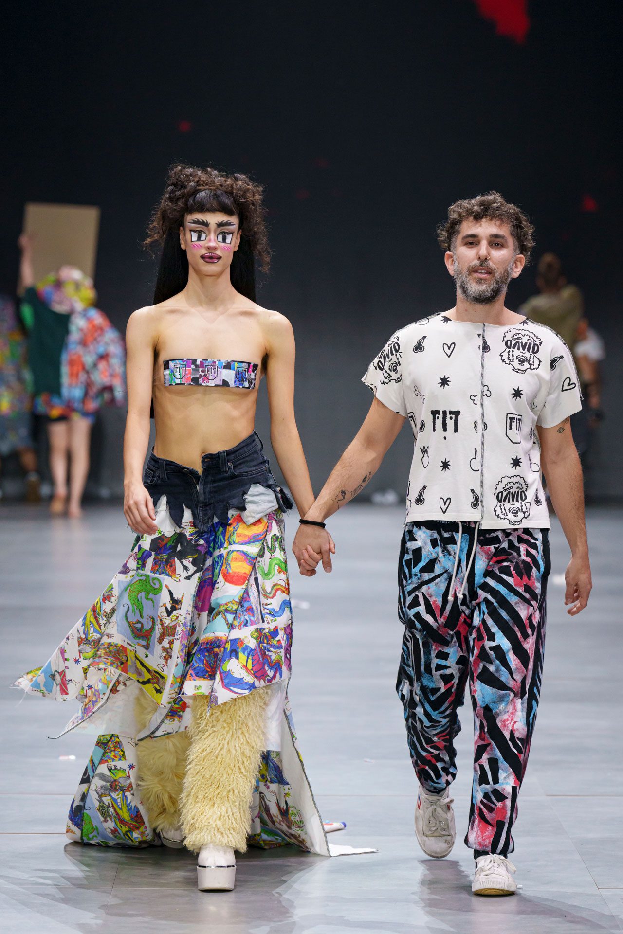 דוד וקסלר (מימין), התצוגה הפותחת בשבוע האופנה 2023. צילום: היידן פריור