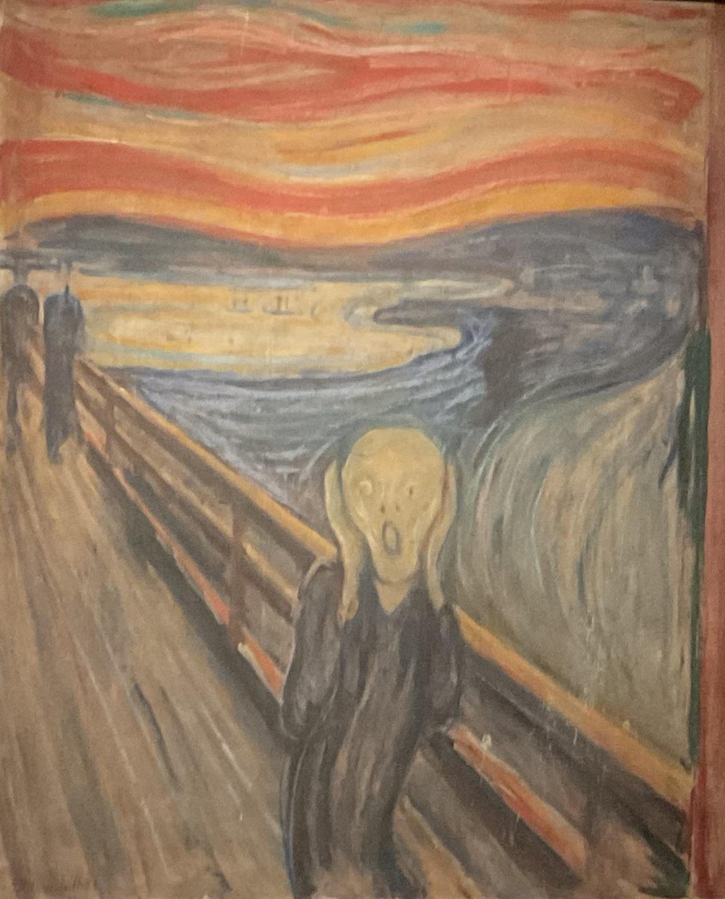 זעקה 1893 המוזיאון הלאומי של נורבגיה, אוסלו. צילום: מ״ל