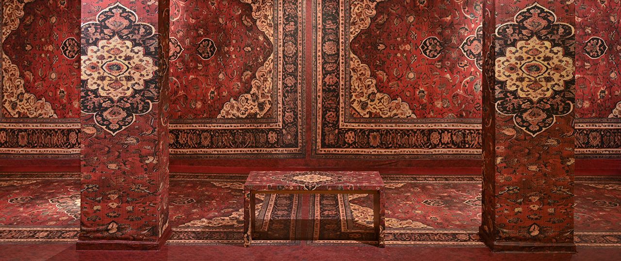 שטיחים - גלגולו של קסם המזרח, המוזיאון לאמנות האסלאם. צילום: שי בן אפרים