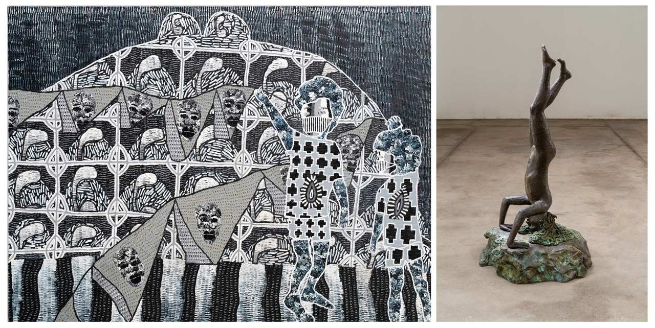 מימין: סיגלית לנדאו; טל מצליח. צילומים: גלריה אלון שגב