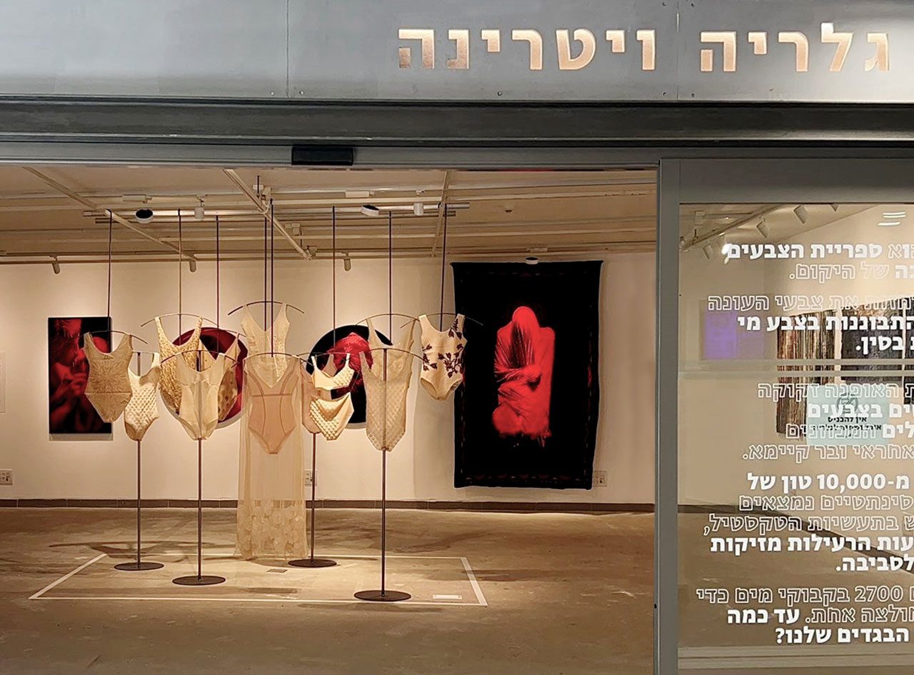 צבעים חיים בגלריה ויטרינה. צילום: דליה מנור