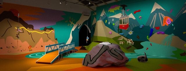 אורי הולבן במוזיאון נחום גוטמן. הדמיות: דוד חקי