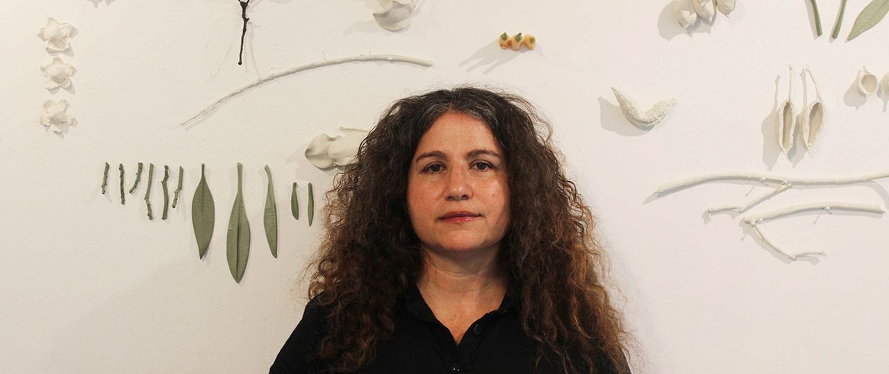 לילך סגל בגלריה פריסקופ. צילום: מ״ל