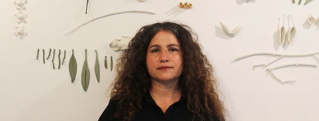לילך סגל בגלריה פריסקופ. צילום: מ״ל
