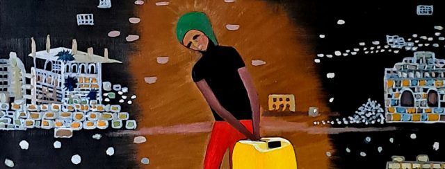 זמיר שץ בגלריה רוזנפלד. צילומים: מ״ל