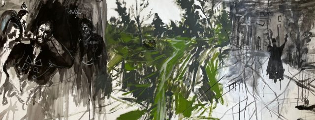 אילן איטח בבית האמנים ירושלים. צילום: מ״ל