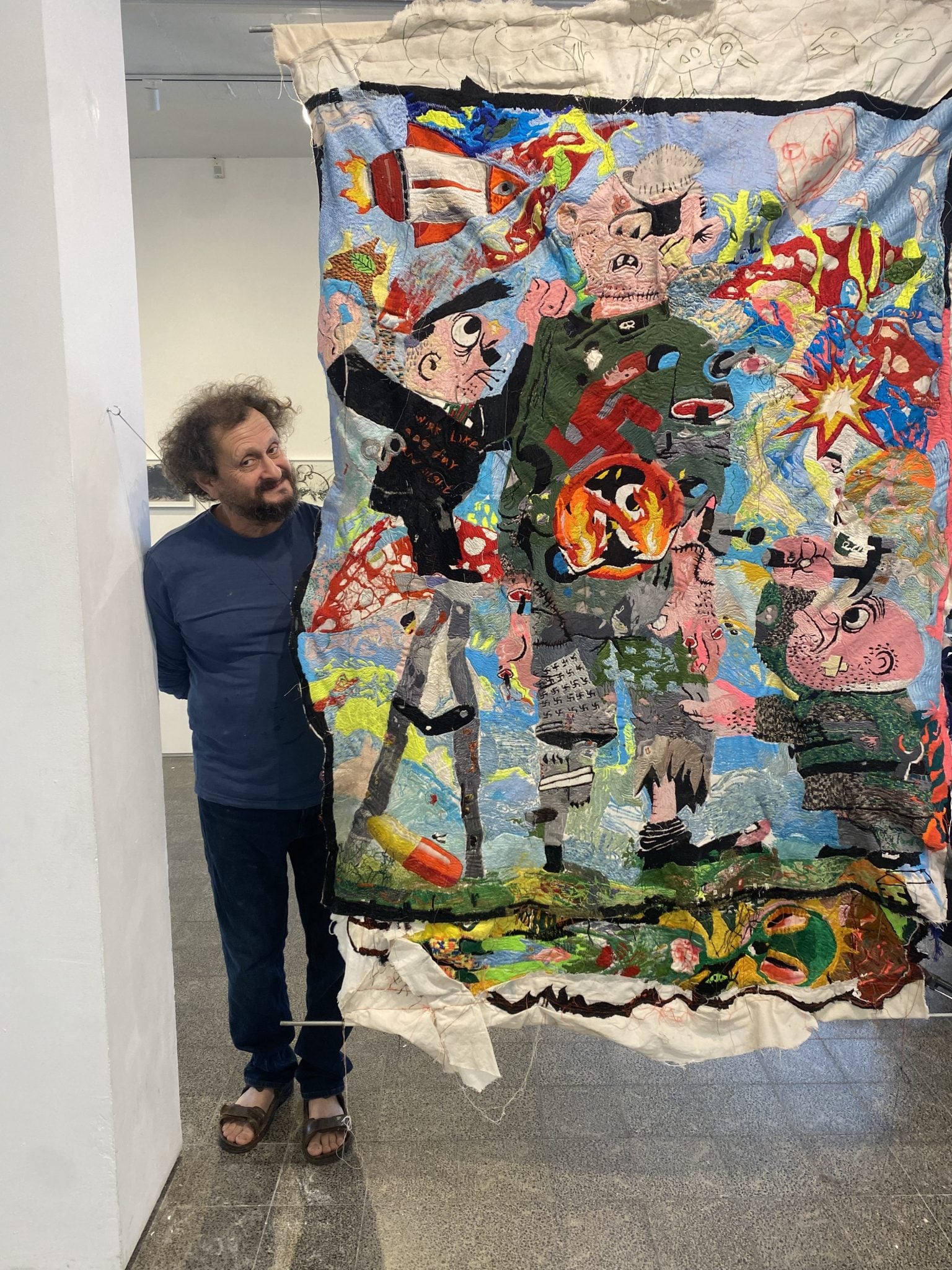 מריק לכנר בגלריה מאיה. צילום: נעמי בורנשטיין