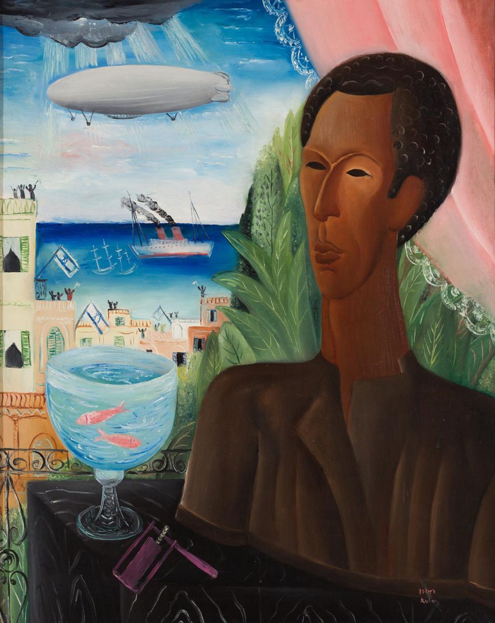 ראובן רובין, הצפלין מעל תל-אביב, 1929. צילומים: אוסף מוזיאון תל אביב