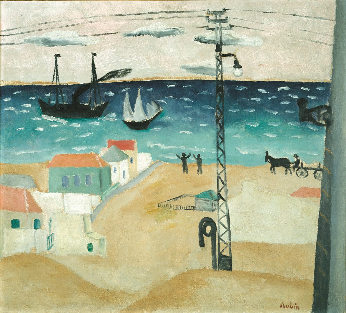 ראובן רובין, חוף הים בתל אביב 1923-24. צילומים: אוסף בית ראובן