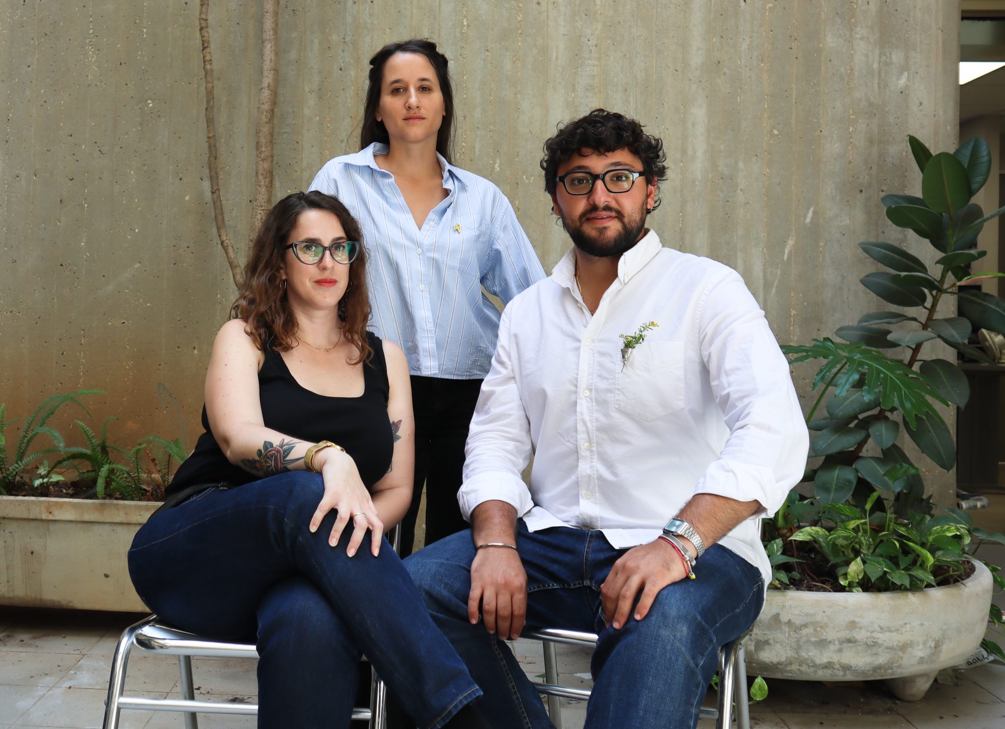 מימין: פאדי פאר, שחר בן נון, לי ברבו. צילום: שיזף זך