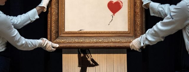 בנקסי, Love in in the Bin. צילום: סותביס